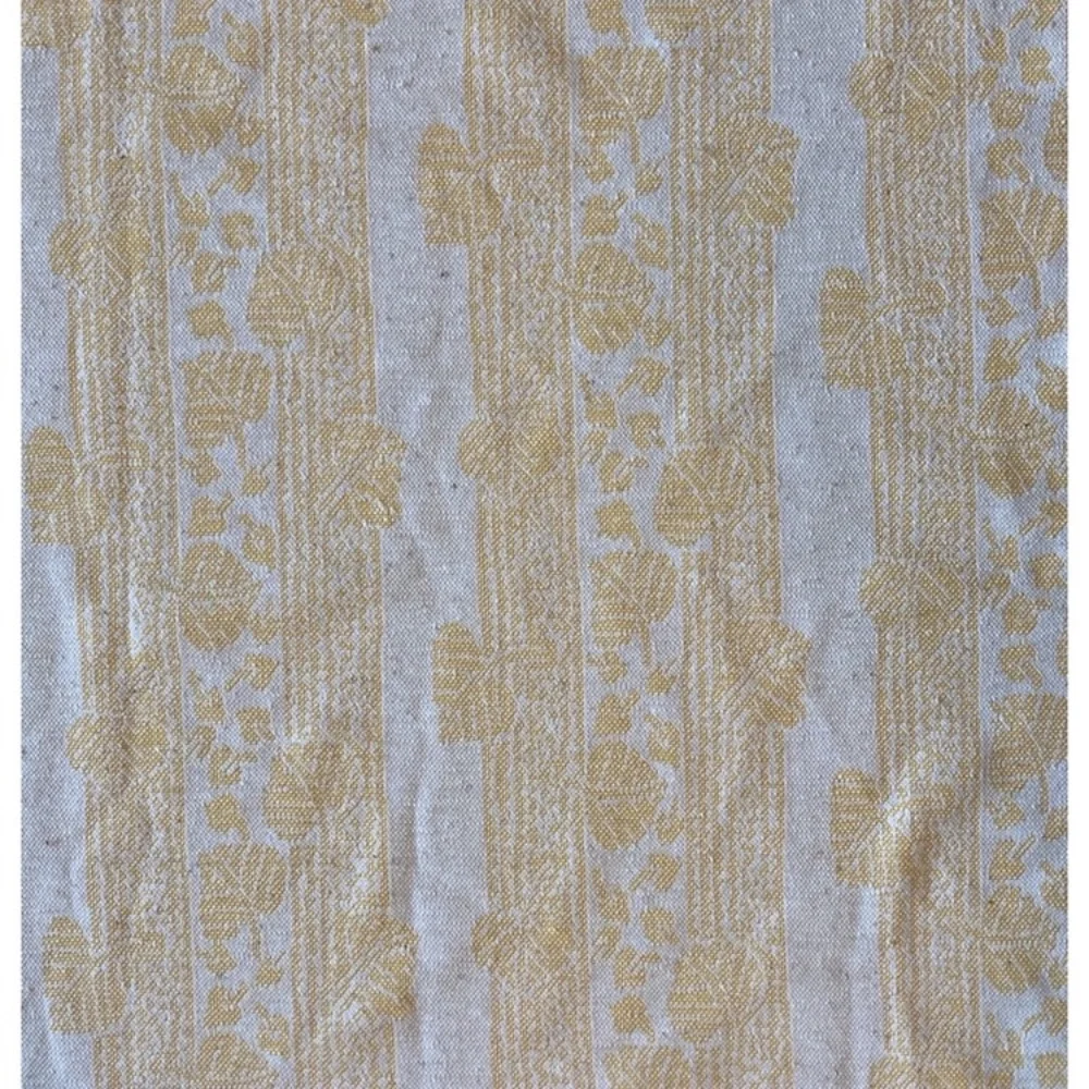 70s polyester knit fabric remnant, yellow, double knit